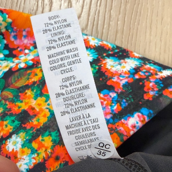 Offline by Aerie Goals Medium Support Sports Bra, 3D Floral, sz XS - Picture 5 of 7